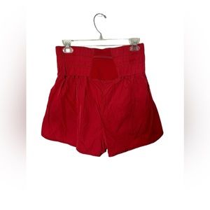 FP Movement by Free People Scarlet Red High-Waist Athletic Shorts